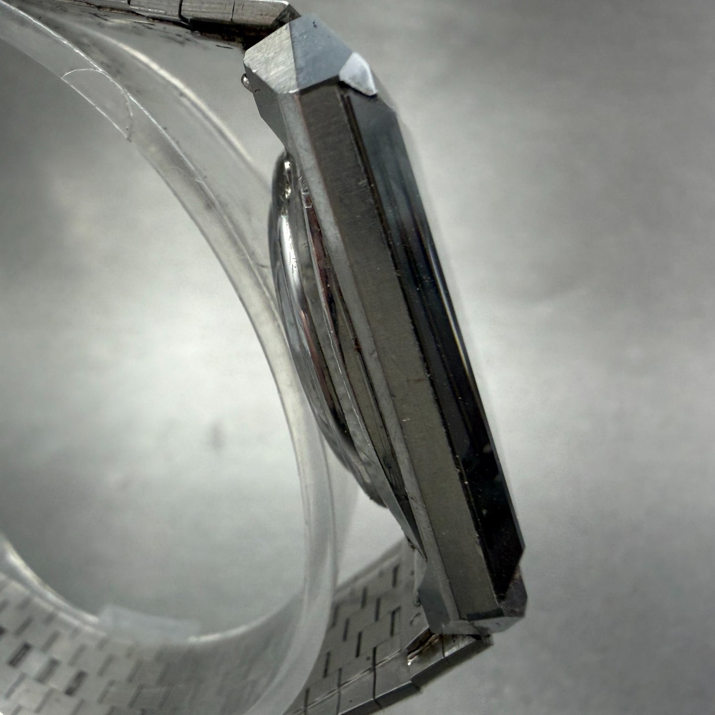 Rado Diastar Watch Men 30mm Black Dial Tungsten Case Date Rectangle New Battery3