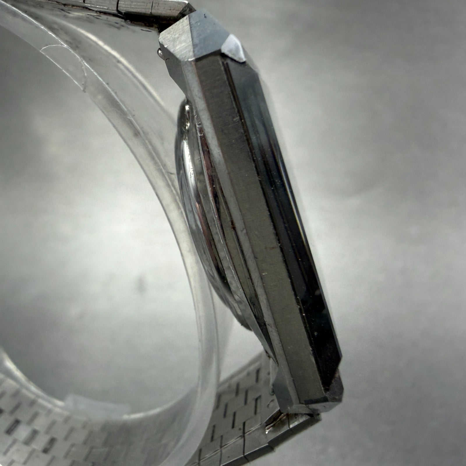 Rado Diastar Watch Men 30mm Black Dial Tungsten Case Date Rectangle New Battery3