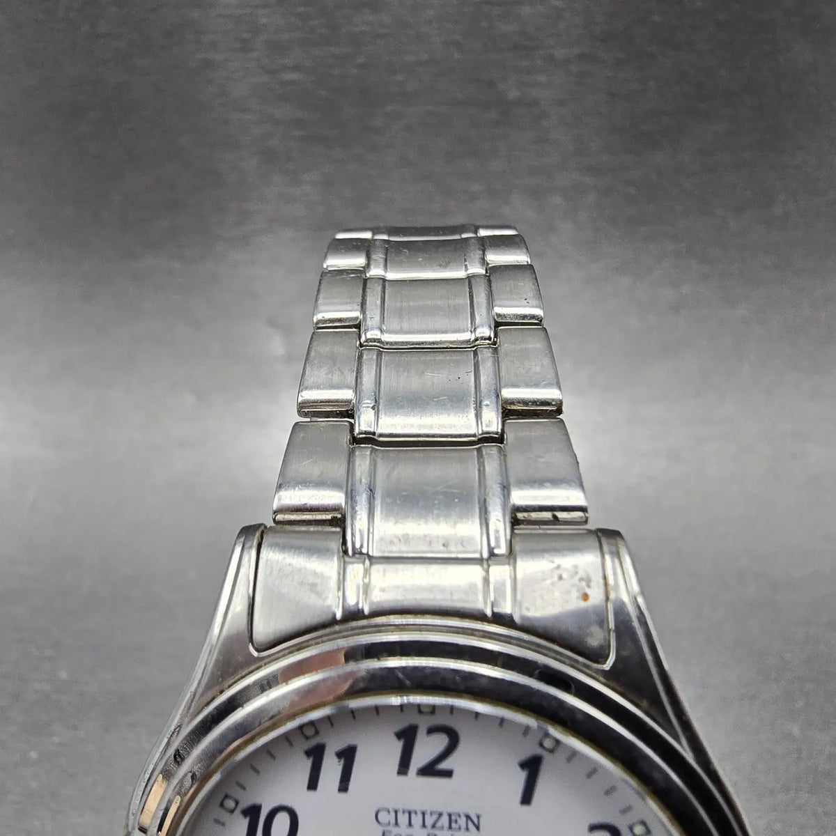 Citizen Eco-Drive Watch Men 36mm White Dial Silver E031-S048419 Round Works4