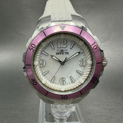 Invicta Angel Dive Watch Women 38mm MOP Dial Silver Tone 23746 New Battery0