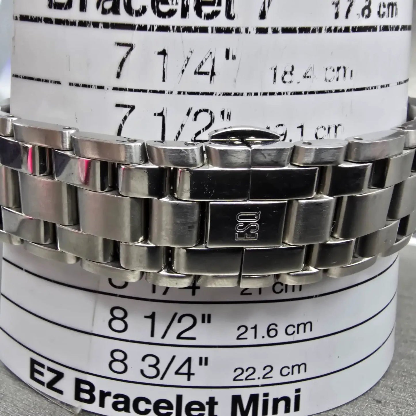ESQ Watch Men 36mm Black Dial Silver Tone Daydate Round E5312 New Battery Swiss10
