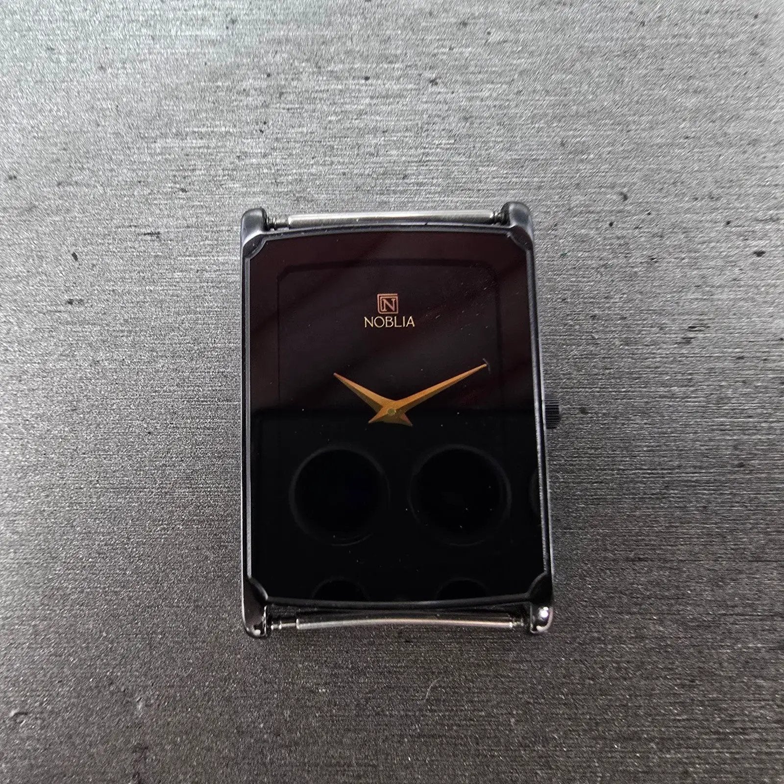Citizen Noblia Tank Watch Men 24mm Black Dial Black Tone 4621-E63140 PARTS0