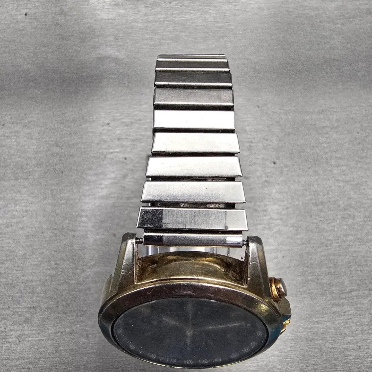 Seiko Chronograph Watch Men 38mm Black Dial Gold Tone Date 7T92-0CW0 New Battery4
