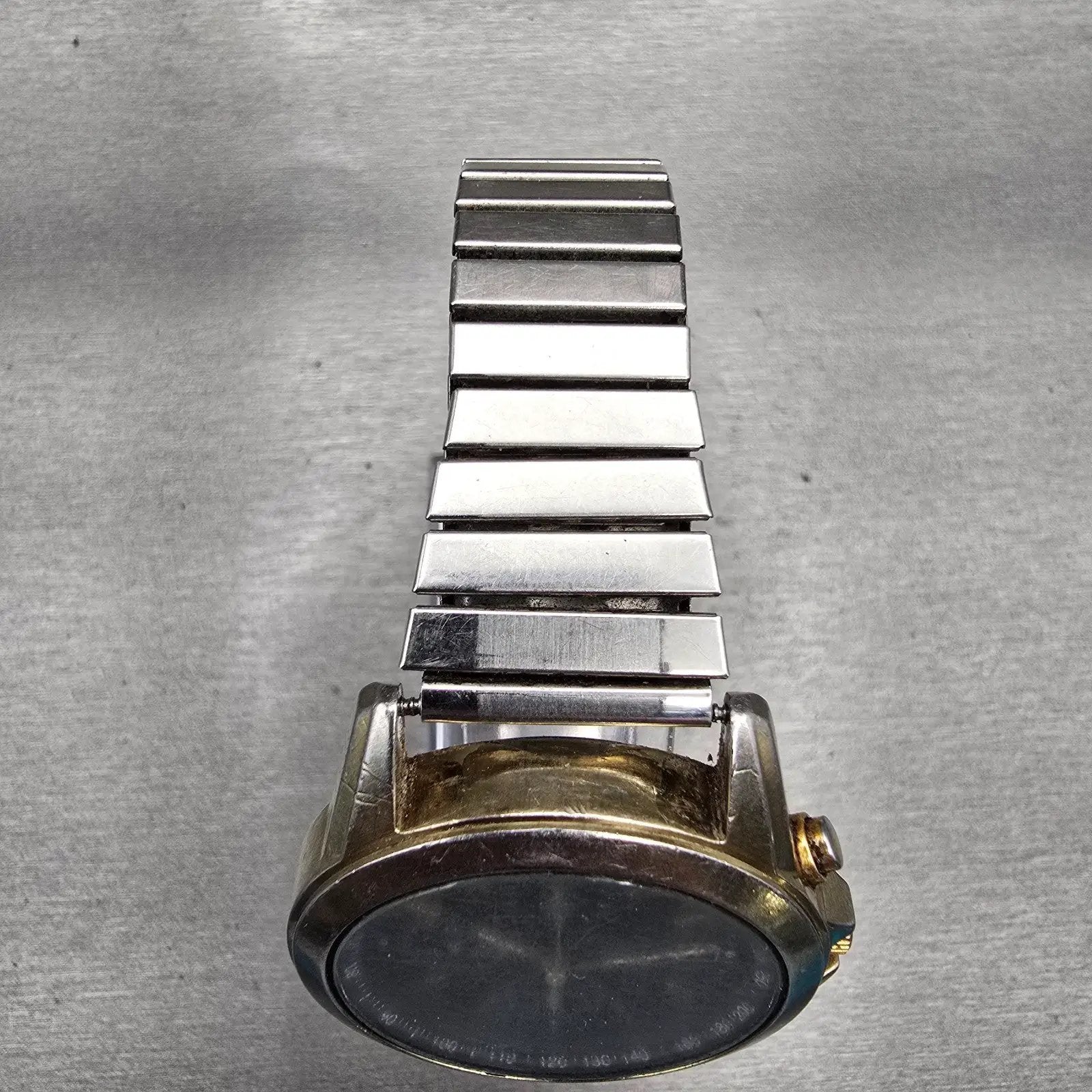 Seiko Chronograph Watch Men 38mm Black Dial Gold Tone Date 7T92-0CW0 New Battery4