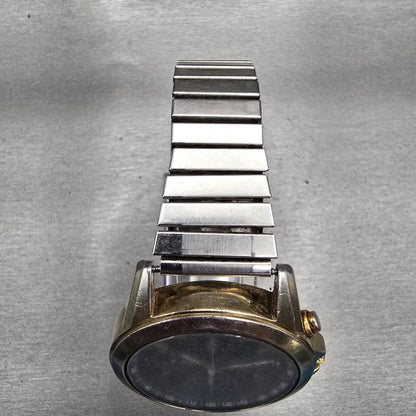 Seiko Chronograph Watch Men 38mm Black Dial Gold Tone Date 7T92-0CW0 New Battery4