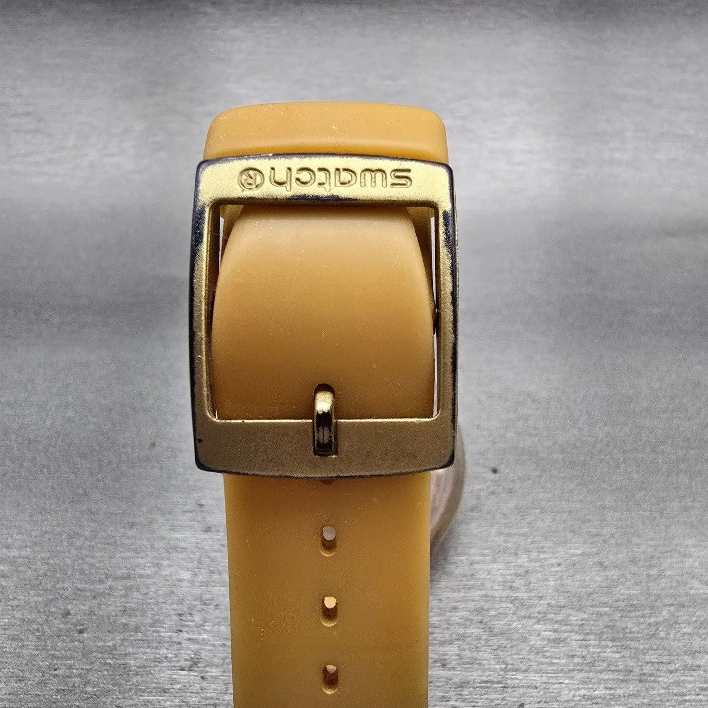 Swatch Golden Rebel Watch Men 41mm Gold Dial Gold Tone Round SUOZ119 New Battery7