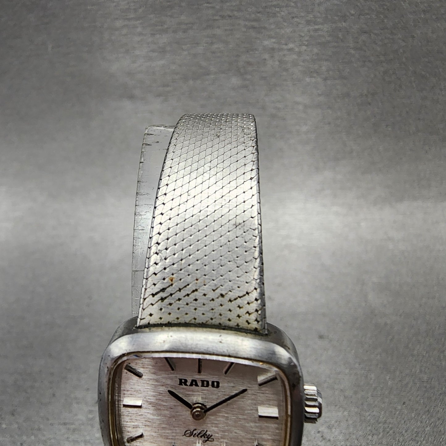 Rado Silky Watch Women 22mm Silver Dial Stainless Steel Rectangle Manual Wind4