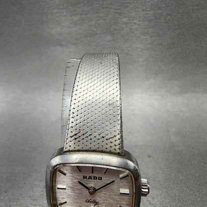 Rado Silky Watch Women 22mm Silver Dial Stainless Steel Rectangle Manual Wind4