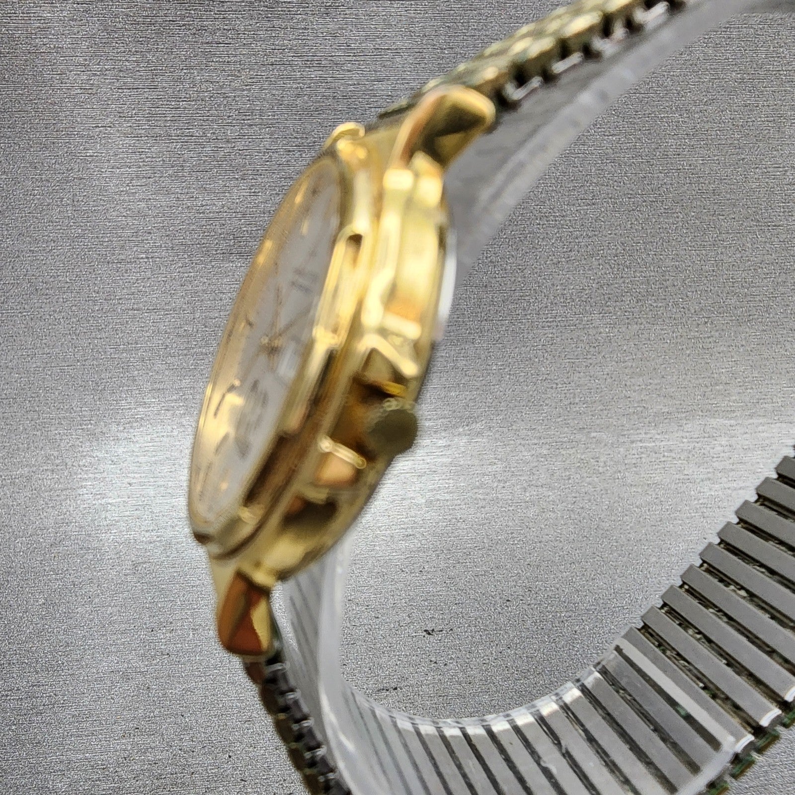 Hamilton Masterpiece Watch Men 32mm Silver Dial Gold Tone Daydate 9404C New Batt2