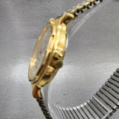 Hamilton Masterpiece Watch Men 32mm Silver Dial Gold Tone Daydate 9404C New Batt2