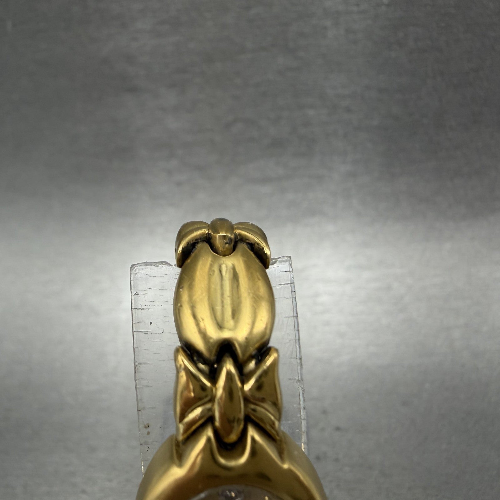 Bulova Watch Women 17mm Gold Dial Gold Tone Oval 97S77 New Battery4