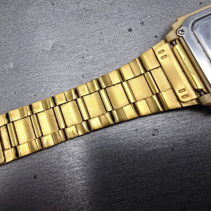 Casio Calculator CA-506 Watch Men 35mm Gold Alarm Chronograph READ!! New Battery10