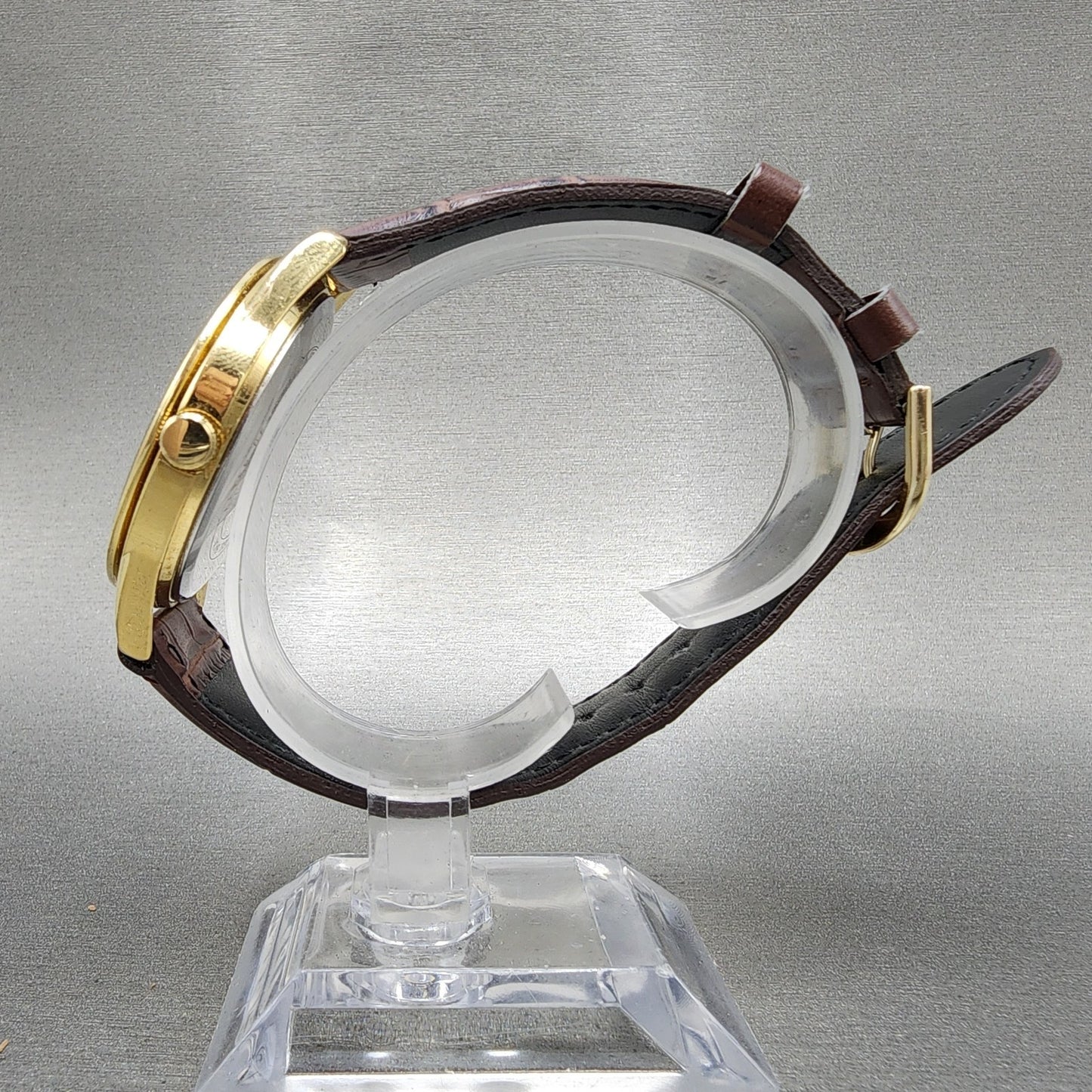 Casio MTPV005 Watch Men 40mm Cream Dial Gold Date Round Leather New Battery6