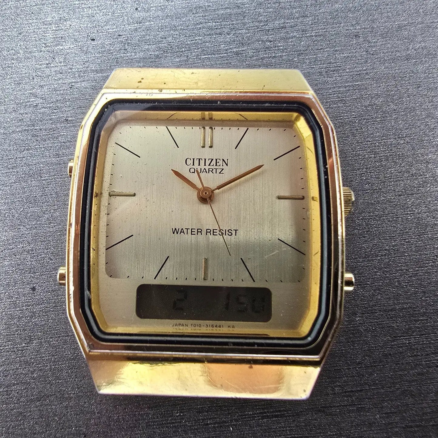 Citizen Analog Digital Watch Men 32mm Champagne Dial Gold Tone T011-312627 PARTS2