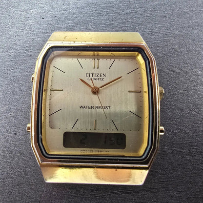 Citizen Analog Digital Watch Men 32mm Champagne Dial Gold Tone T011-312627 PARTS2