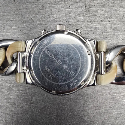 Michael Kors Runway Twist Womens Watch 37mm Silver Dial Chrono MK4263 New Batt10