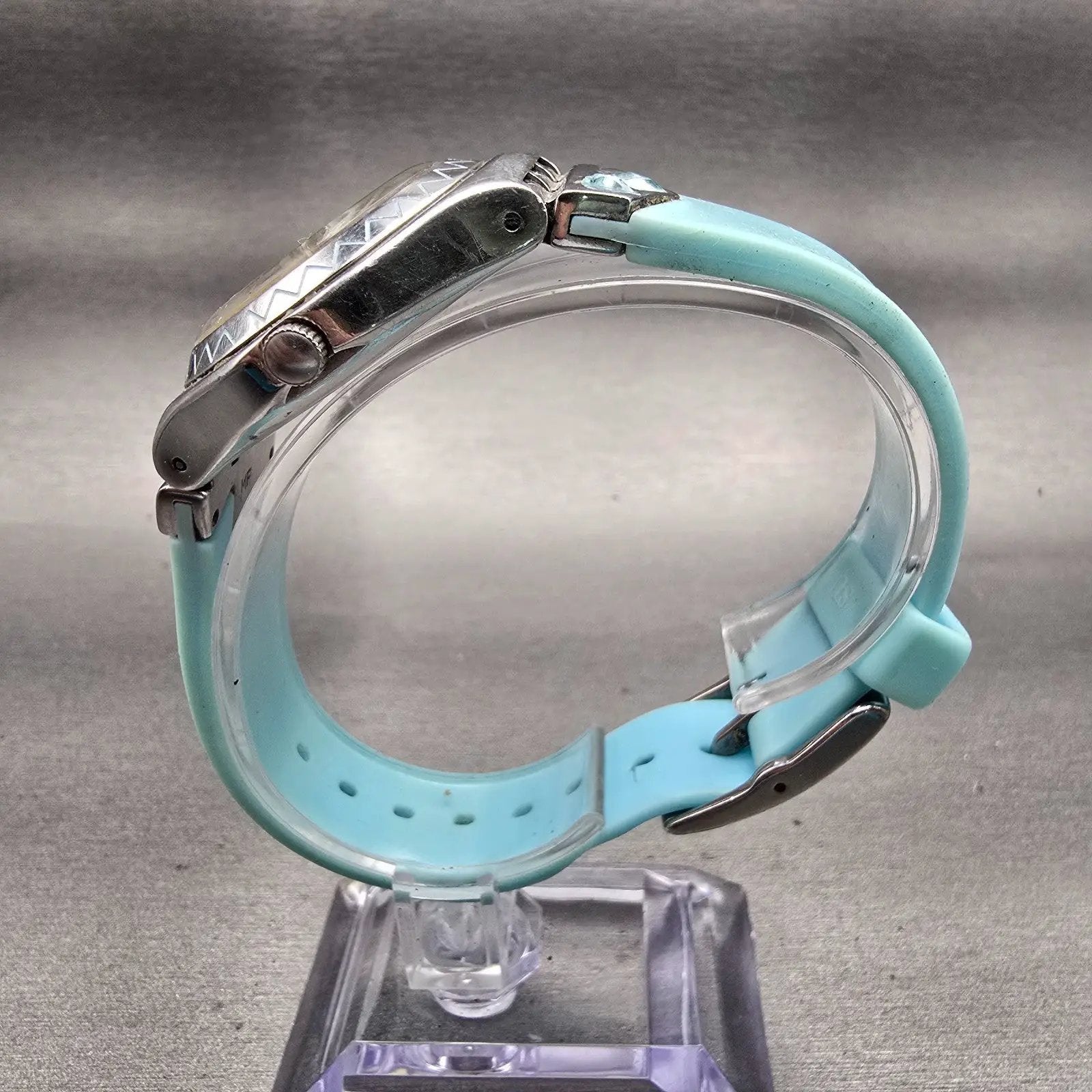 Swatch Irony ELLAZUL Watch Women Silver Dial Blue Band YLS154 CRAKCED New Batt6