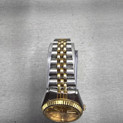 Seiko SQ Watch Women 24mm Gold Dial Two Tone Daydate Round 3E23-0A69 New Battery4