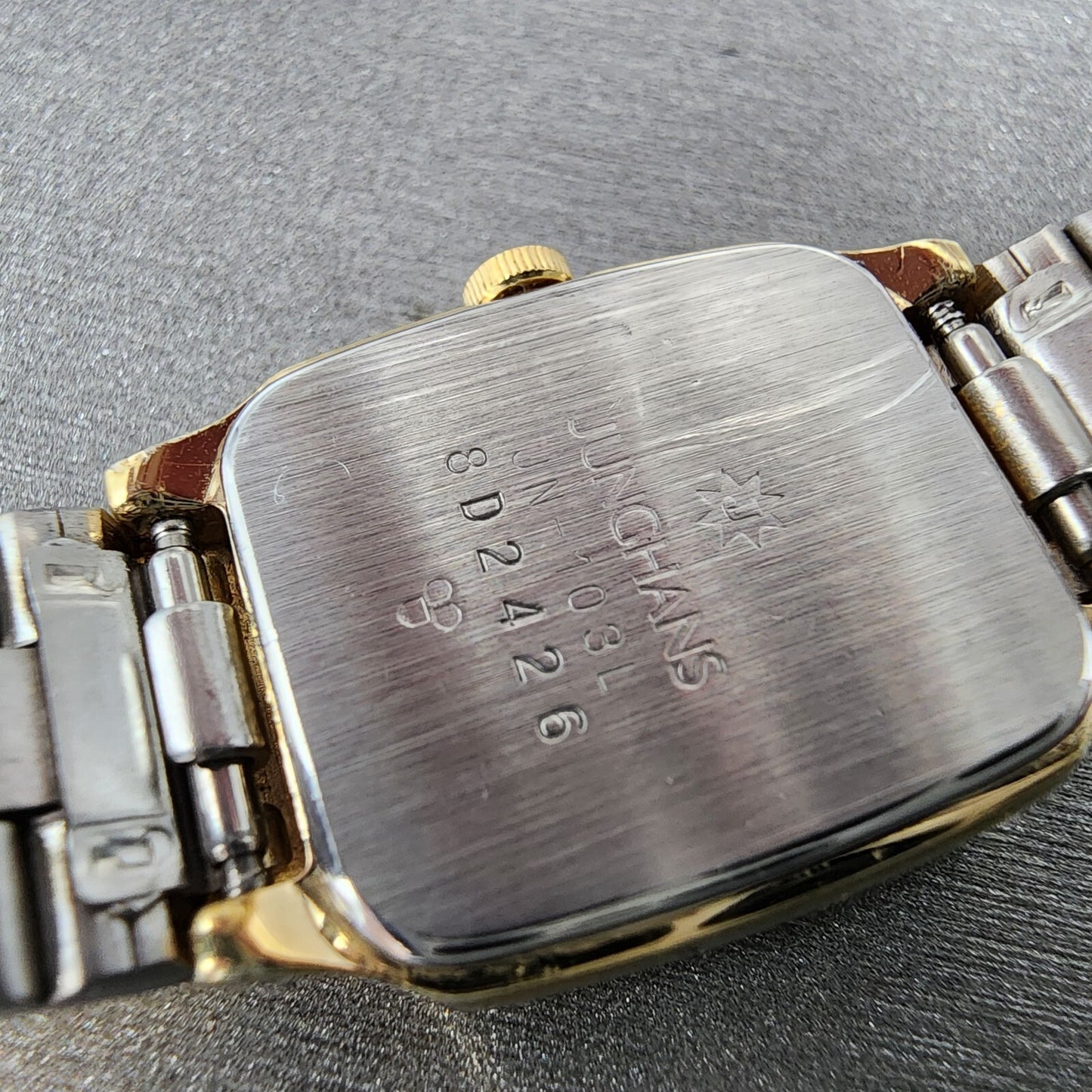 Junghans Noblesse Watch Women 19mm White Dial Gold Tone Rectangle New Battery9
