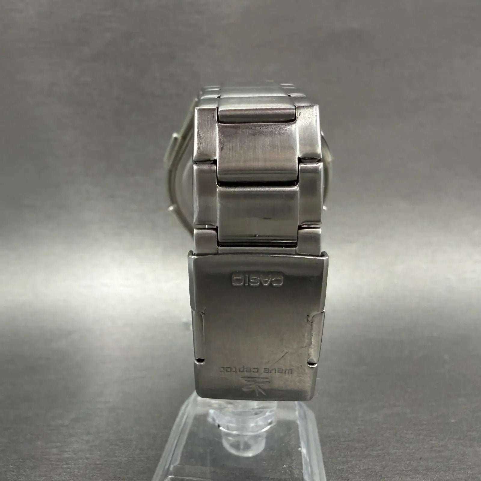 Casio Waveceptor WVQ-M410 Watch Men 43mm Blue Dial Silver Tone Date Solar Works7