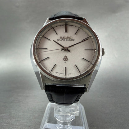 Seiko Grand Quartz Watch Men 38mm Silver Dial Silver Tone Round 4840-8041 NewBat6