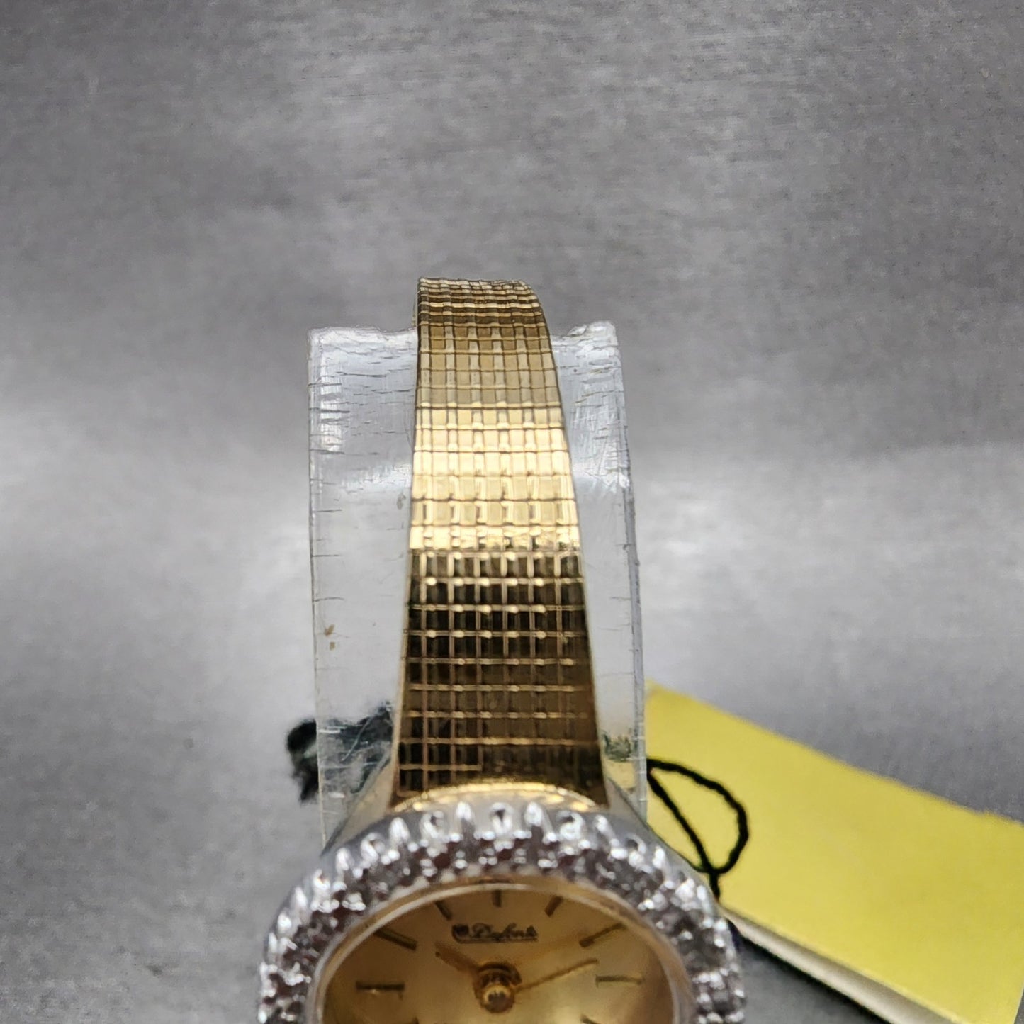 Lucien Piccard Dufonte Watch Women 17mm Champagne Dial Gold Tone Round New Batt4