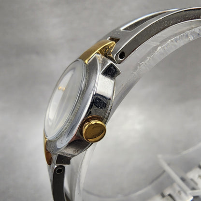 Seiko Watch Women 20mm White Dial Two Tone Round 1N000GM0 New Battery2
