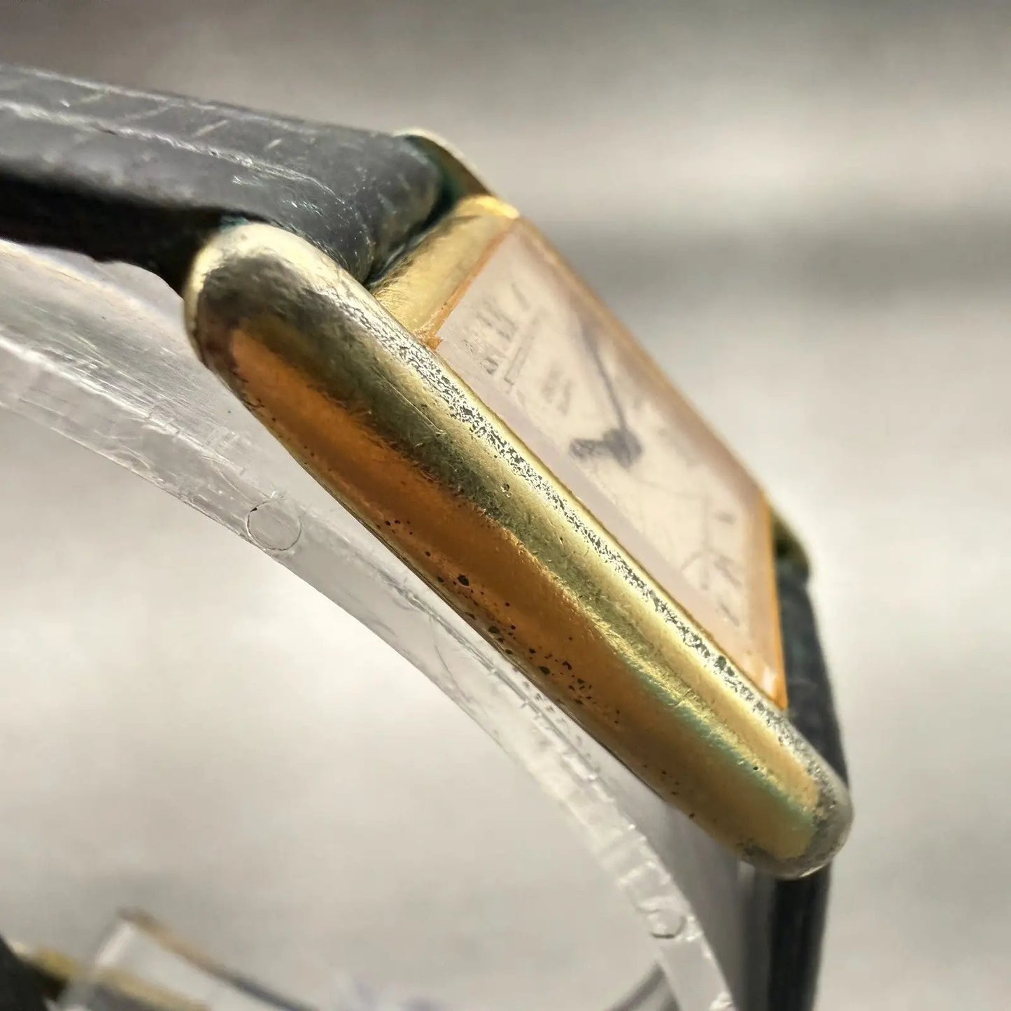 Seiko Watch Women 17mm Cream Dial Gold Tone Rectangle 1400-5039 New Battery VTG3