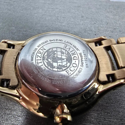 Citizen Eco-Drive Circle of Time Watch Women 30mm MOP Dial Rose Gold Tone Runs10