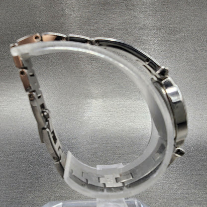 Seiko Watch Women 17mm Black Dial Silver Tone Diamond Accents 1N000KG0 New Batt8