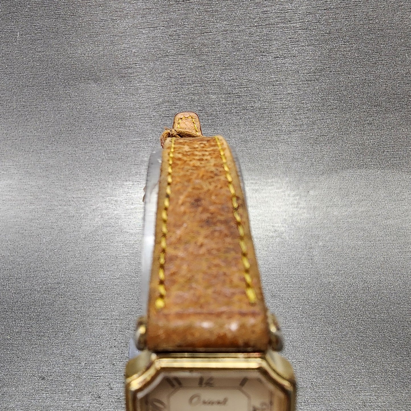 Orient Tank Watch Women 20mm Cream Dial Gold Tone Octagon B1540540 New battery4