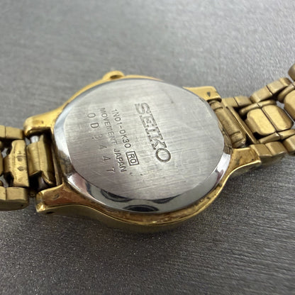 Seiko Watch Women 19mm Cream Dial Gold Tone Round 1N010K30 New Battery8