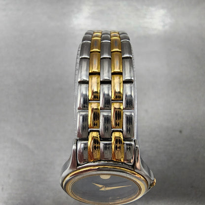 Movado Museum Watch Women 26mm Black Dial Two Tone Round 81 E4 1855 New Battery4
