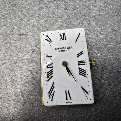Raymond Weil Tank Watch Unisex 20mm White Dial Gold Plated 5742 VTG PARTS12