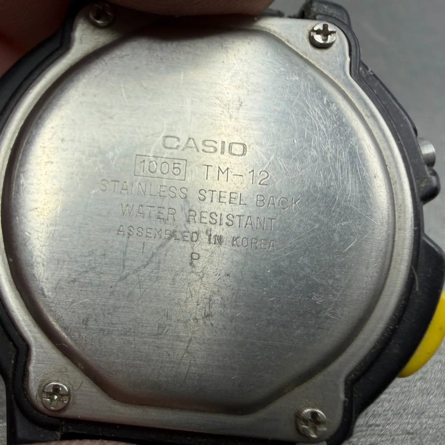 Casio TM-12 Watch Men 39mm Digital Black Tone Alarm Chrono BROKEN!!! New Battery6