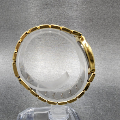 Movado Watch Women 24mm Black Dial Gold Tone 87.25.820 Round New Battery8