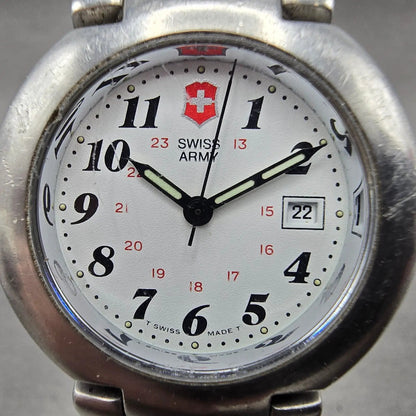 Victorinox Swiss Army Cavalry Watch Women 31mm White Dial Steel Date PARTS NED2