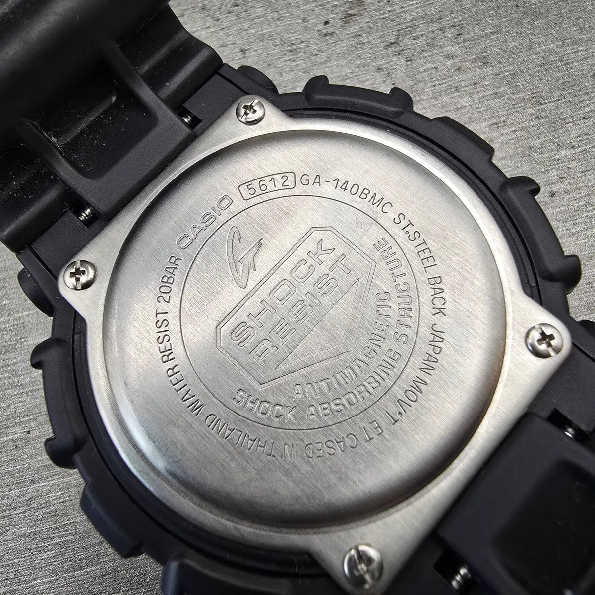 Casio G-Shock GA-140BMC Watch Men 51mm Black Dial Black Chrono Alarm New Battery10