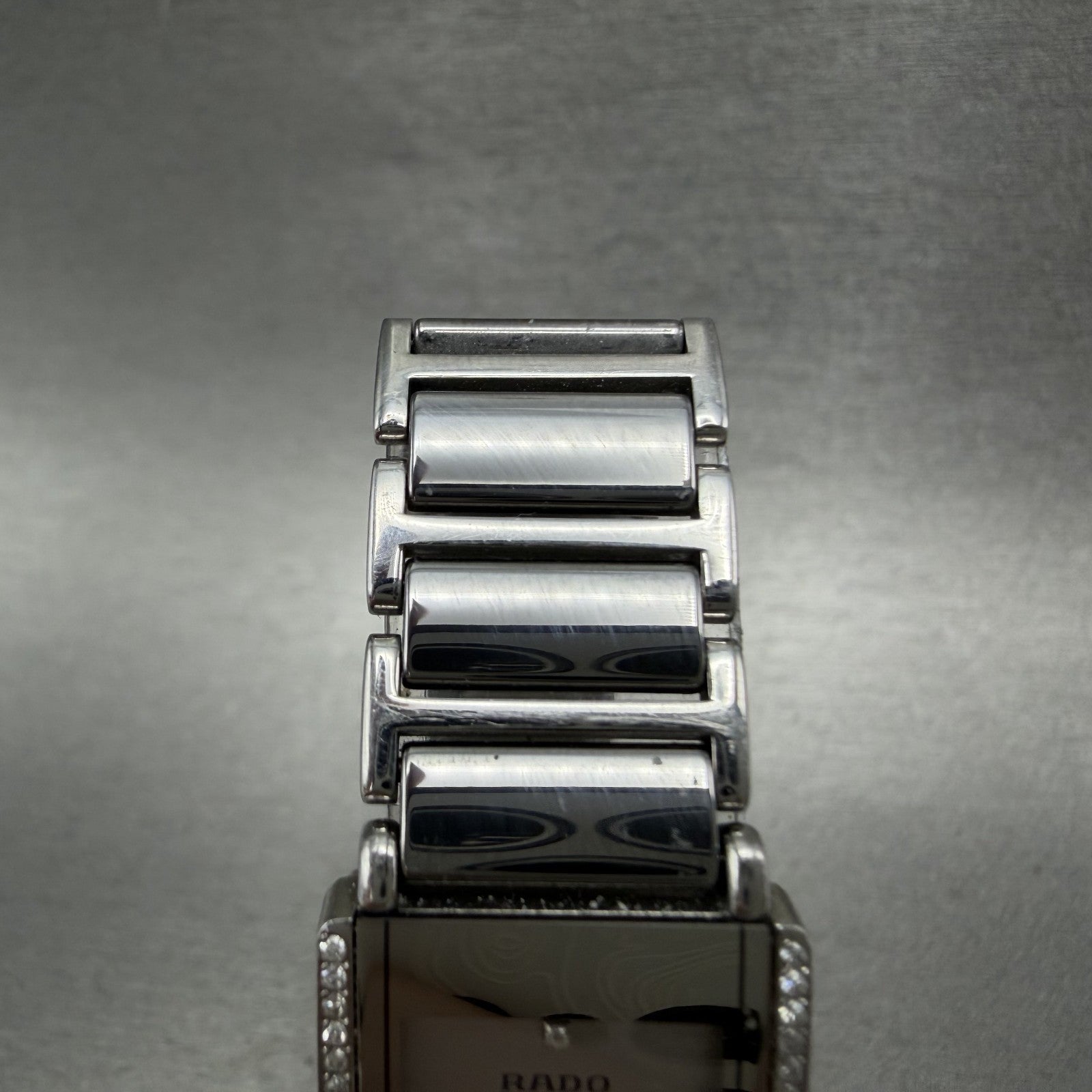Rado Jubile Tank Watch Women 18mm Silver Dial Ceramic Diamond Bezel 153.0430.34