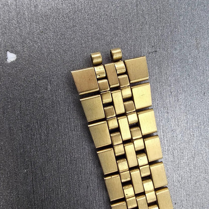 Seiko President Bracelet Stainless Steel Gold Tone Tri Folding Clasp VTG7