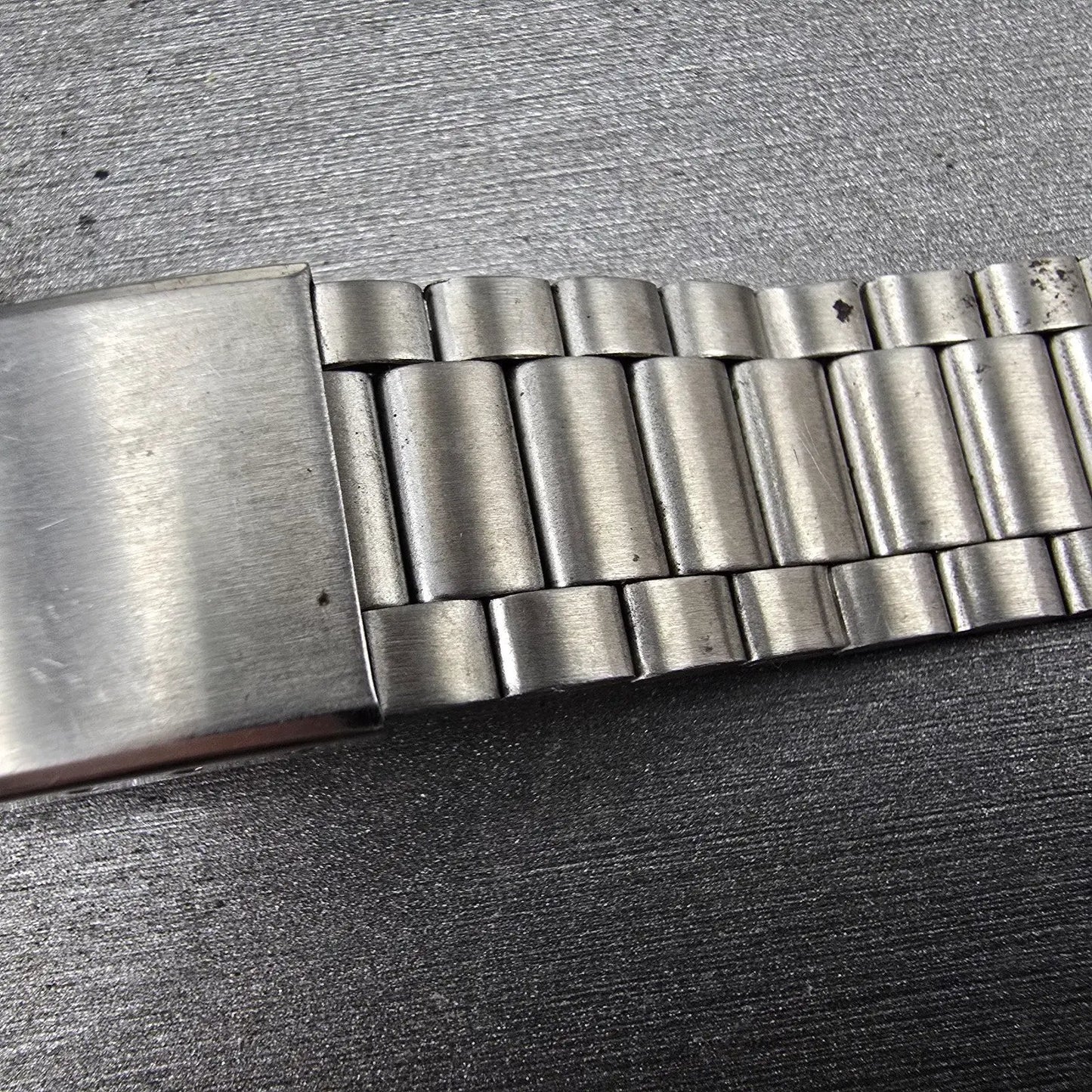 Seiko  Bracelet 20mm Stainless Steel Silver Tone Tri Folding Clasp VTG Japan2