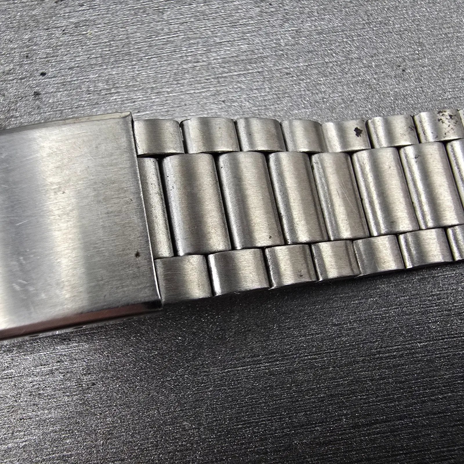 Seiko  Bracelet 20mm Stainless Steel Silver Tone Tri Folding Clasp VTG Japan2