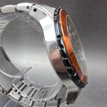Bulova Harley Davidson Watch Men 42mm Black Dial Silver Tone Date 78B09 New Batt3