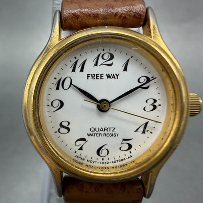 Citizen Freeway Watch Women 24mm White Dial Gold Tone Round 1032-A44601 New Batt1