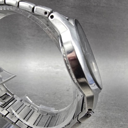 Citizen Eco-Drive Watch Men 37mm Black Dial Silver Tone Date E111-S058481 Runs3