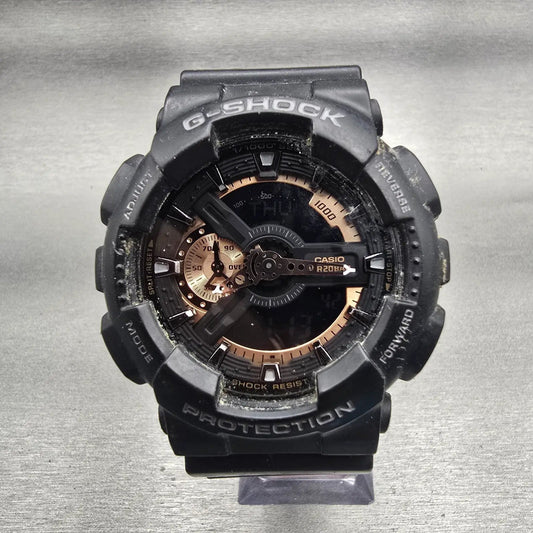 Casio G-Shock GA-110RG Watch Men 51mm Rose Gold Dial Black Alarm Chrono New Batt0