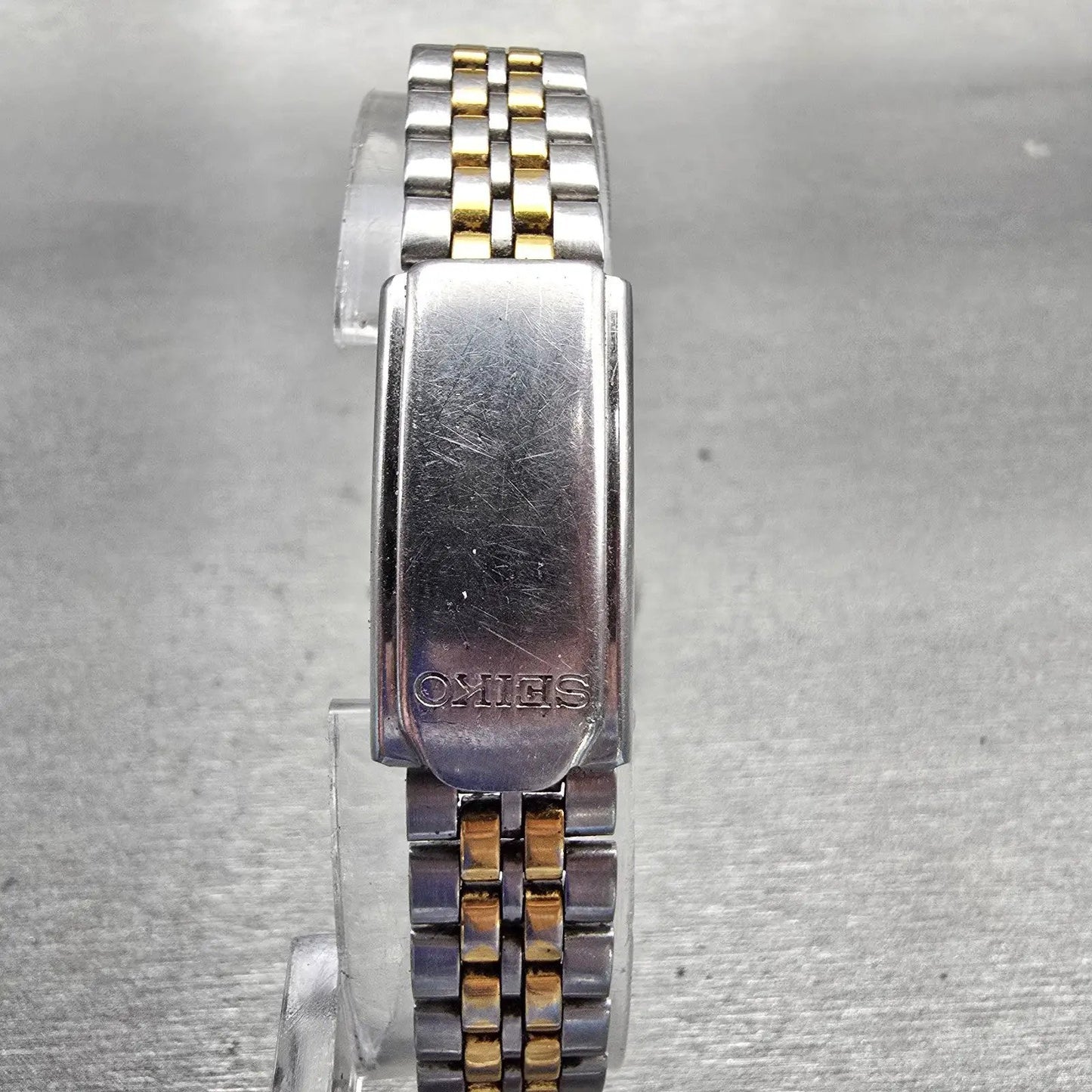 Seiko Watch Women 24mm White Dial Two Tone Daydate Round 7N83-0011 New Battery7