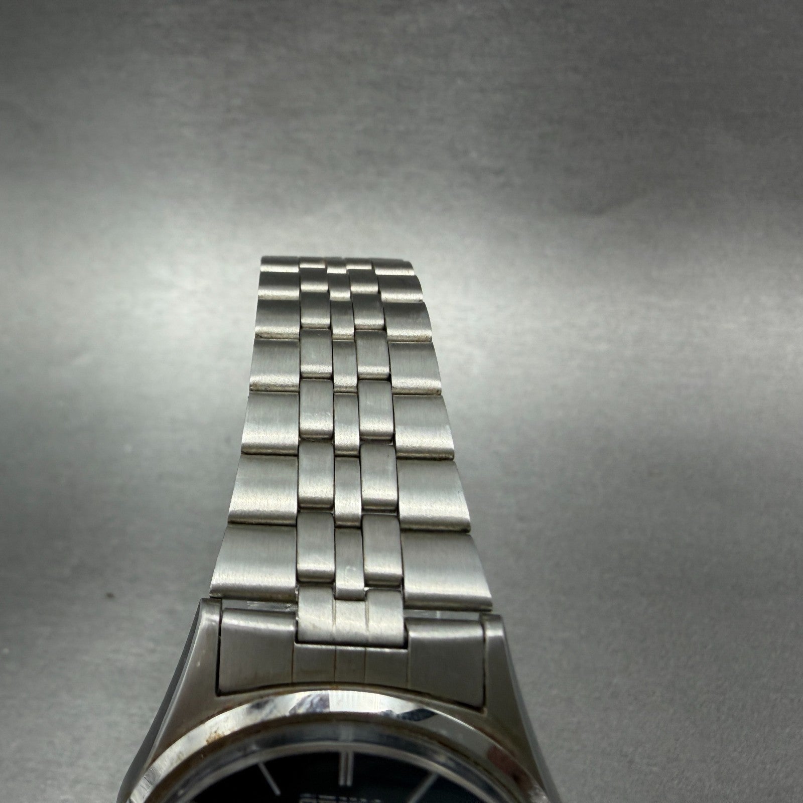 Seiko SQ Watch Men 34mm Blue Dial Silver Tone Daydate Round 5H23-7009 NewBattery4
