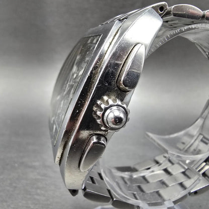 Bulova Chronograph Watch Men 40mm Black DIal Steel Date 96G59 PARTS3