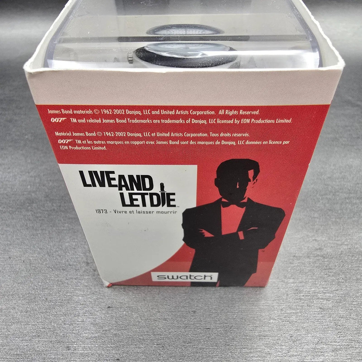 Swatch James Bond Live and Let Die Watch Men 37mm Date YGS4012 New Battery NOS10